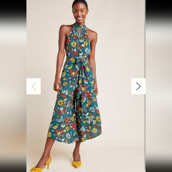 Anthropologie Pants - Anthropologie Geneva Halter Wide-Leg Jumpsuit
